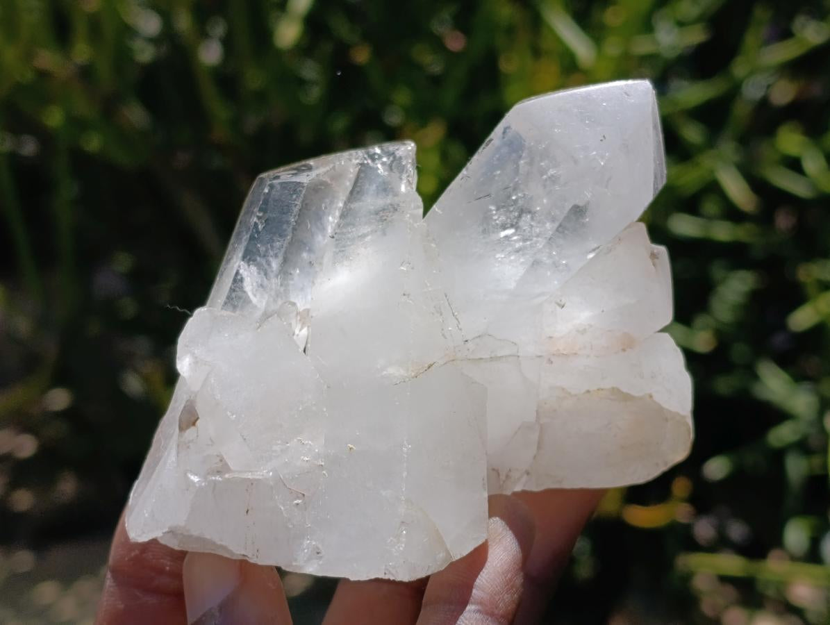 Polished Clear Quartz Clusters x 6 From Madagascar