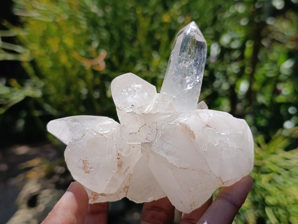 Polished Clear Quartz Clusters x 6 From Madagascar