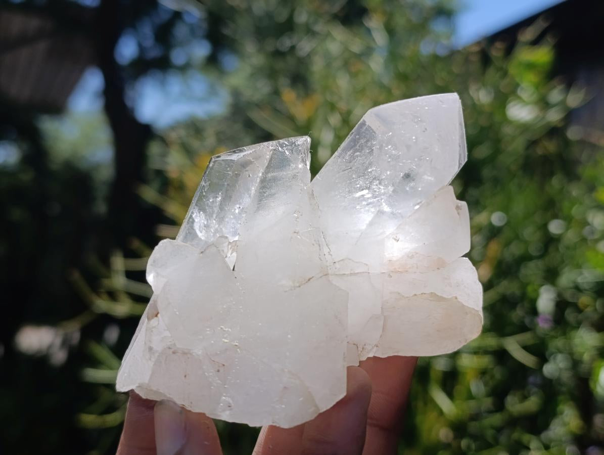 Polished Clear Quartz Clusters x 6 From Madagascar