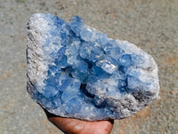 Natural Large Blue Celestite Geode Specimen x 1 From Sakoany, Madagascar