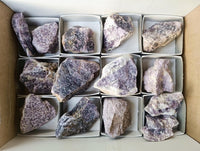 Natural Purple Lepidolite Cobbed Specimens x 14 From Desert Lion Mine, Namibia