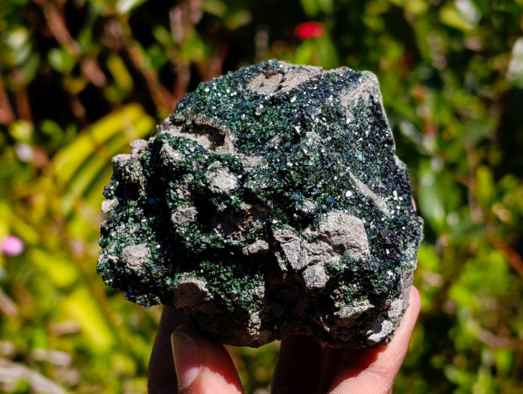 Natural Libethenite Crystals On Dolomite Matrix Specimens x 3 From Shituru, Congo