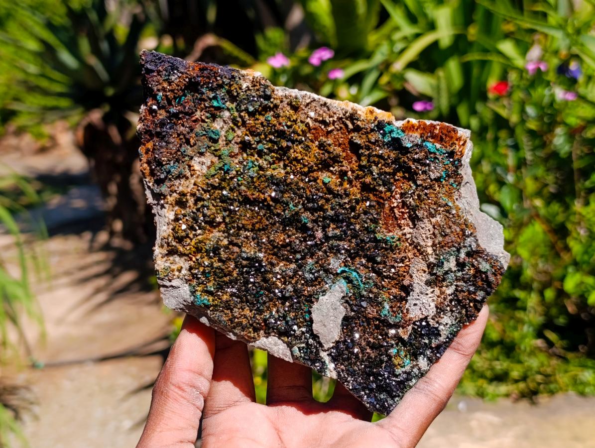 Natural Libethenite Crystals On Dolomite Matrix Specimens x 3 From Shituru, Congo