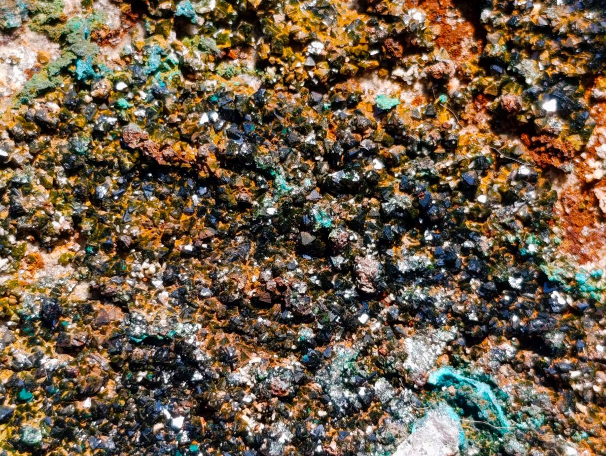 Natural Libethenite Crystals On Dolomite Matrix Specimens x 3 From Shituru, Congo