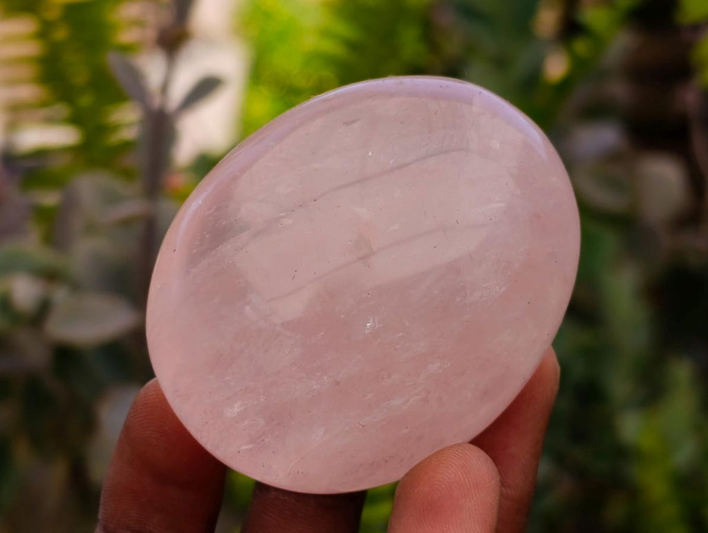 Polished Rose Quartz Palm Stones x 12 From Madagascar
