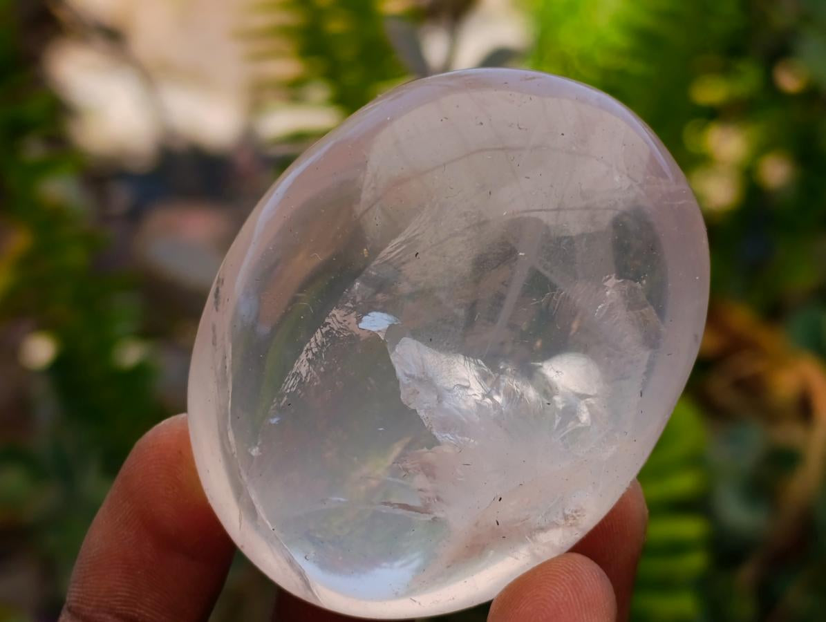 Polished Rose Quartz Palm Stones x 12 From Madagascar