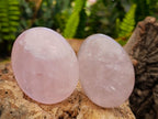 Polished Rose Quartz Palm Stones x 12 From Madagascar