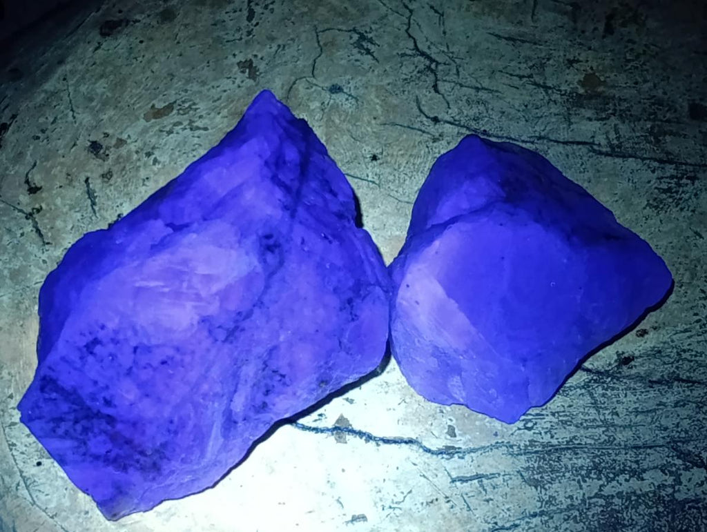 Natural Watermelon Fluorite Cobbed Specimens x 12 From Uis, Namibia