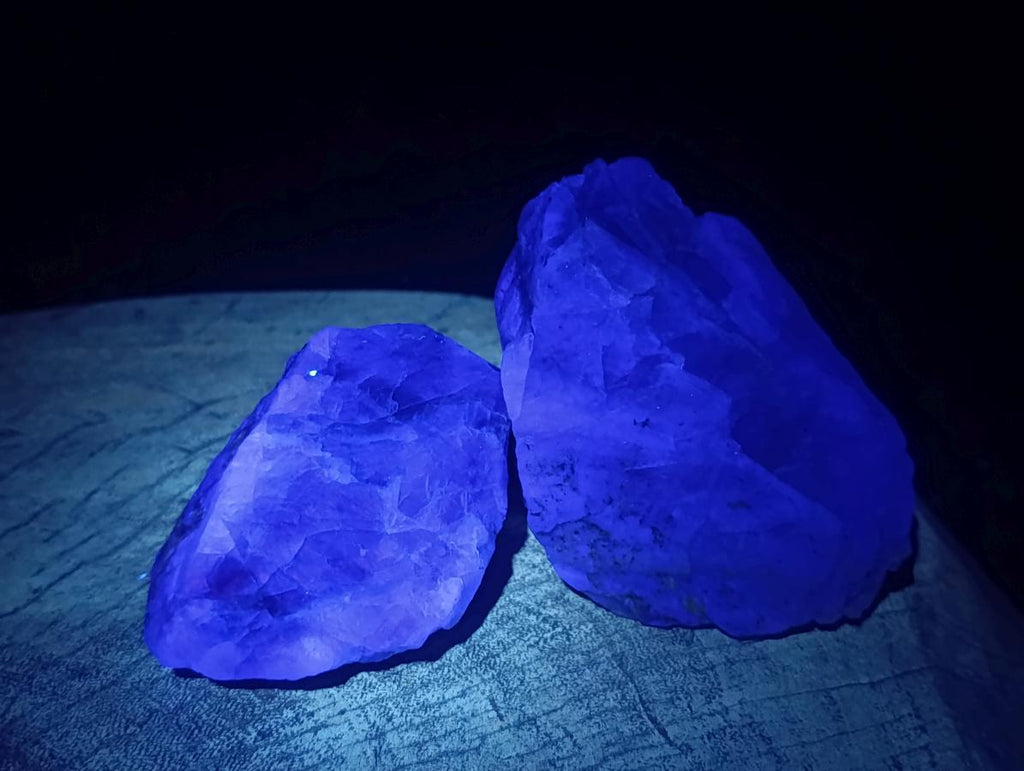 Natural Watermelon Fluorite Cobbed Specimens x 12 From Uis, Namibia