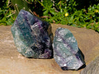 Natural Watermelon Fluorite Cobbed Specimens x 12 From Uis, Namibia