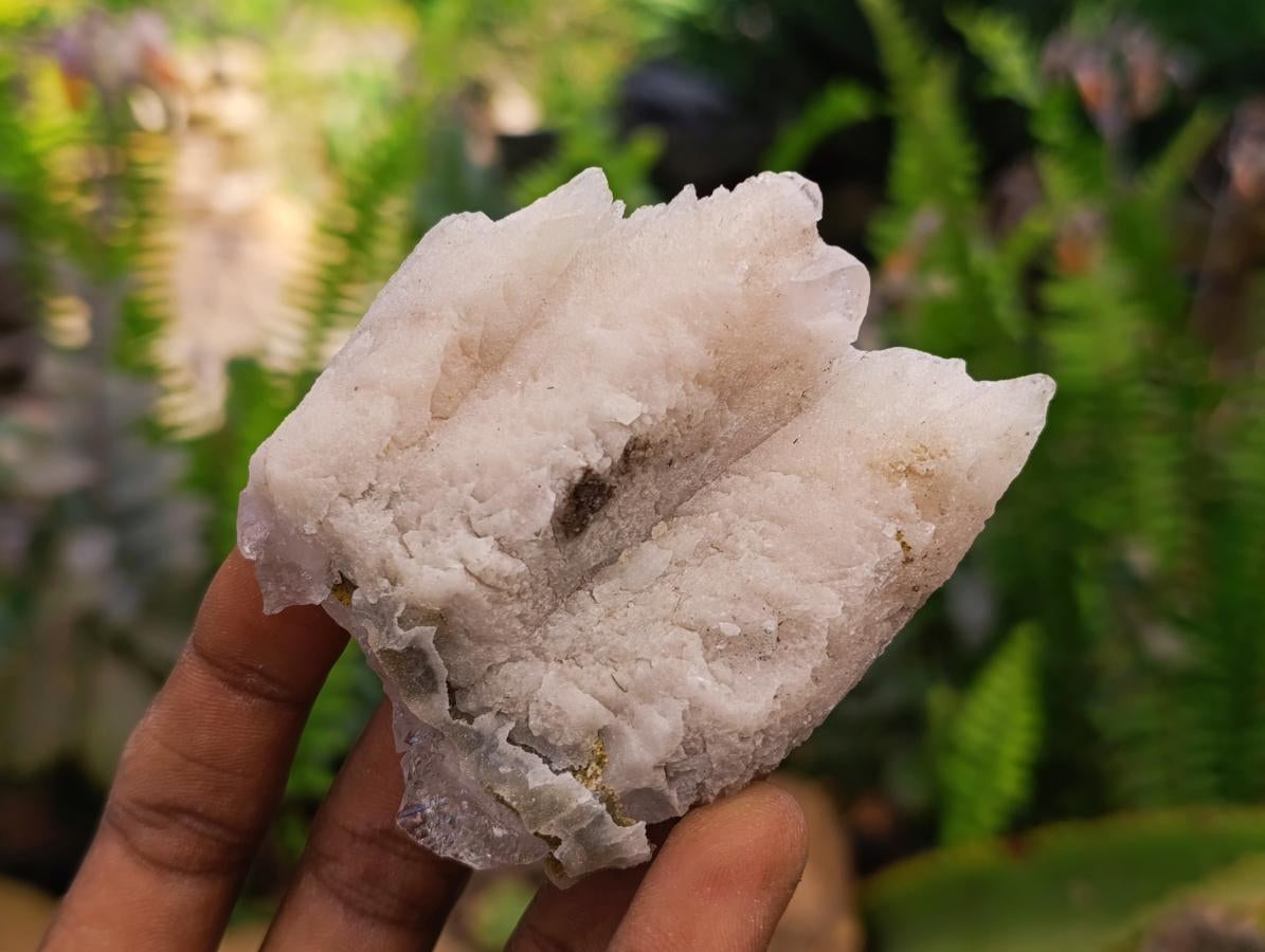 Natural Drusy Quartz Coated Spearhead Calcite Specimens x 12 From Albert's Mountain, Lesotho