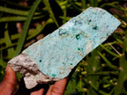Natural Drusy Coated Chrysocolla On Dolomite Specimens x 3 From Lupoto Mine, Congo