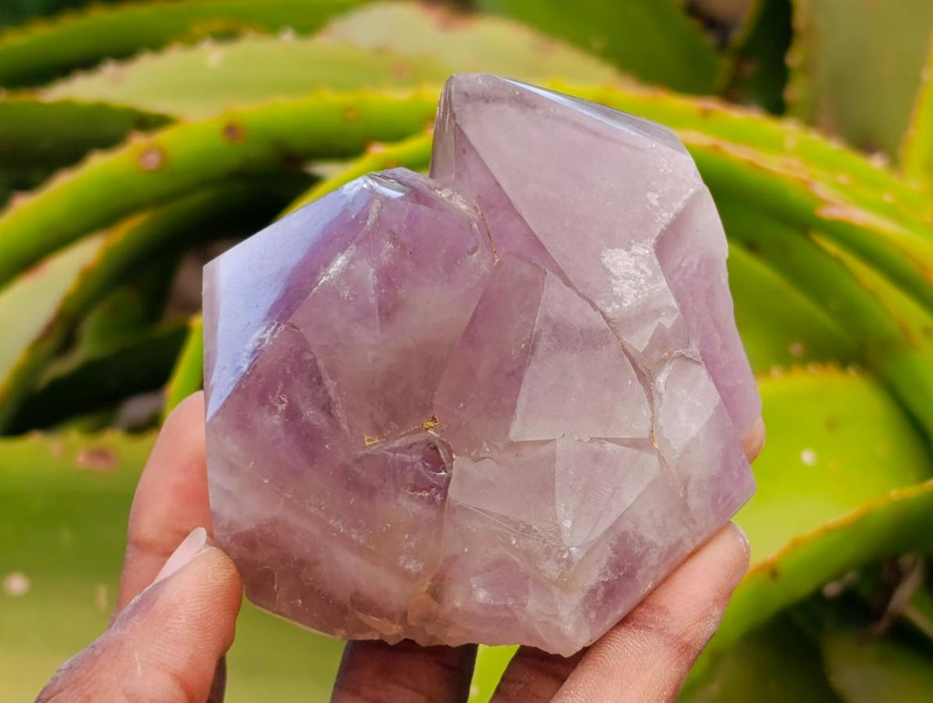 Polished Window Smokey Amethyst Crystals x 6 From Akansobe, Madagascar