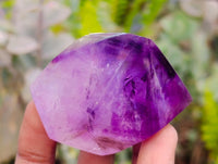 Polished Window Smokey Amethyst Crystals x 6 From Akansobe, Madagascar