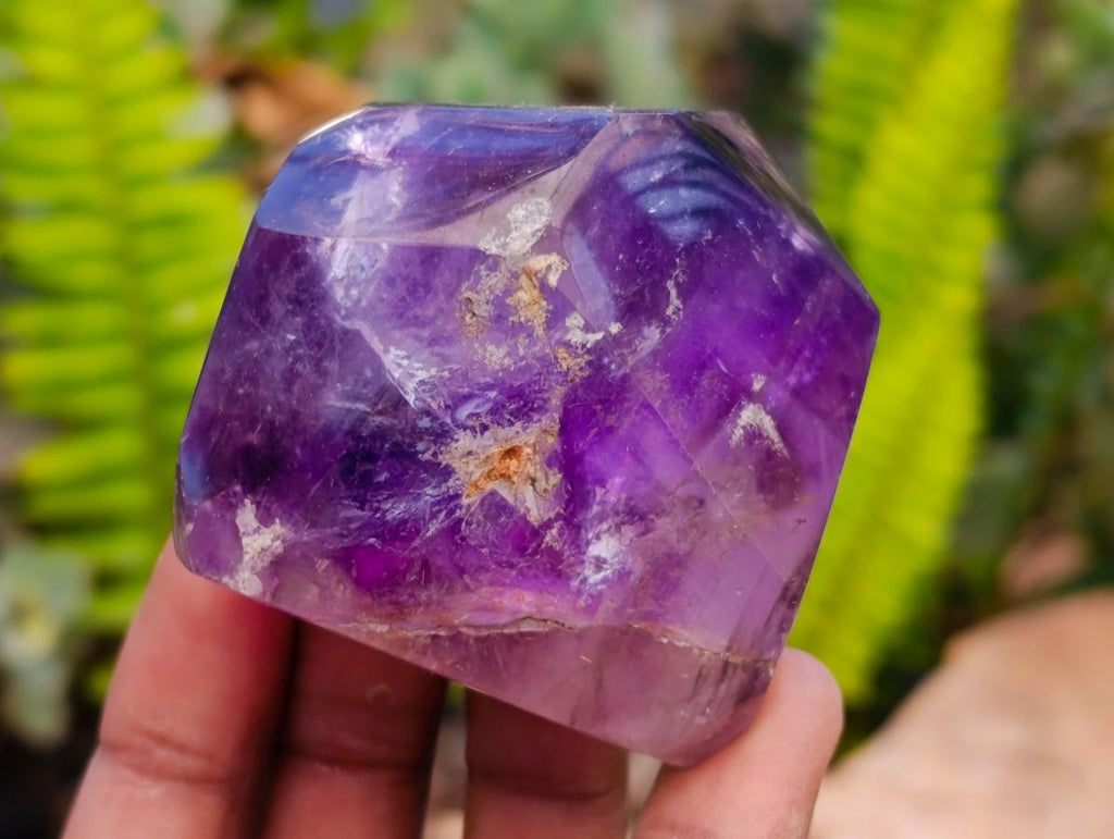 Polished Window Smokey Amethyst Crystals x 6 From Akansobe, Madagascar