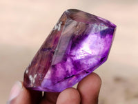 Polished Window Smokey Amethyst Crystals x 6 From Akansobe, Madagascar
