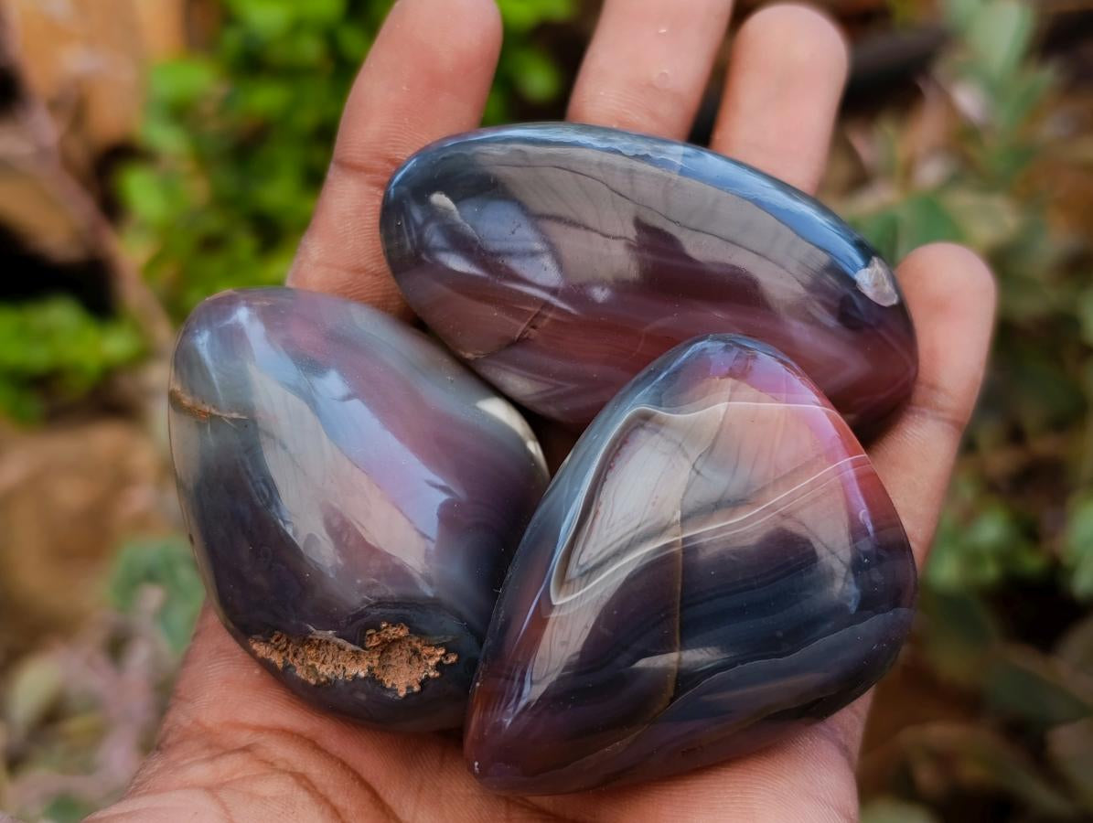Polished Red Shashe River Agate Free Forms x 20 From Shashe River, Zimbabwe - Toprock Gemstones and Minerals 