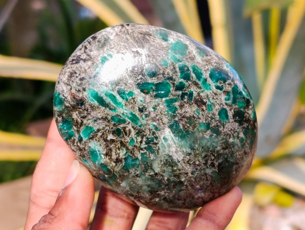 Polished Emerald Mica 'Mutokolite' Standing Free Forms x 3 From Mutoko, Zimbabwe