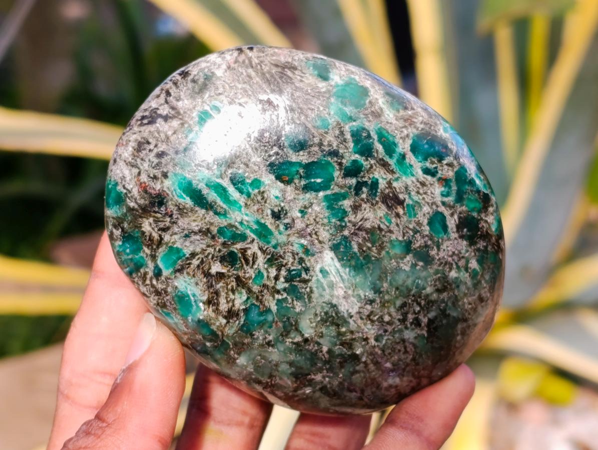 Polished Emerald Mica 'Mutokolite' Standing Free Forms x 3 From Mutoko, Zimbabwe