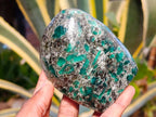 Polished Emerald Mica 'Mutokolite' Standing Free Forms x 3 From Mutoko, Zimbabwe