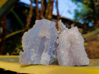 Natural Etched Blue Chalcedony Specimens x 12 From Nsanje, Malawi