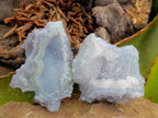 Natural Etched Blue Chalcedony Specimens x 12 From Nsanje, Malawi