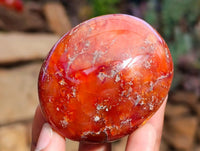 Polished Carnelian Agate Gemstone Galets x 12 From Madagascar