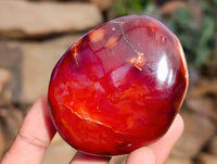 Polished Carnelian Agate Gemstone Galets x 12 From Madagascar