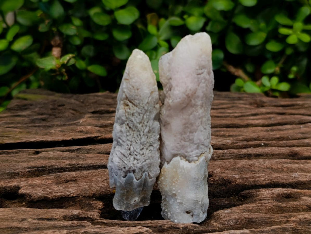 Natural Drusy Quartz Coated Spearhead Calcite Specimens x 24 From Albert's Mountain, Lesotho - Toprock Gemstones and Minerals 
