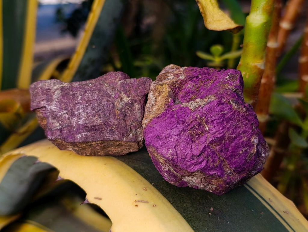 Natural Metallic Purpurite Specimens x 6 From Erongo, Namibia