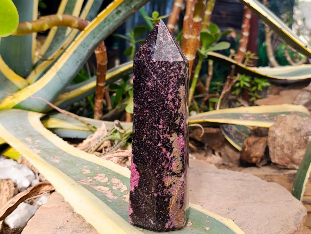 Polished Rhodonite Tower x 1 From Ambindavato, Madagascar