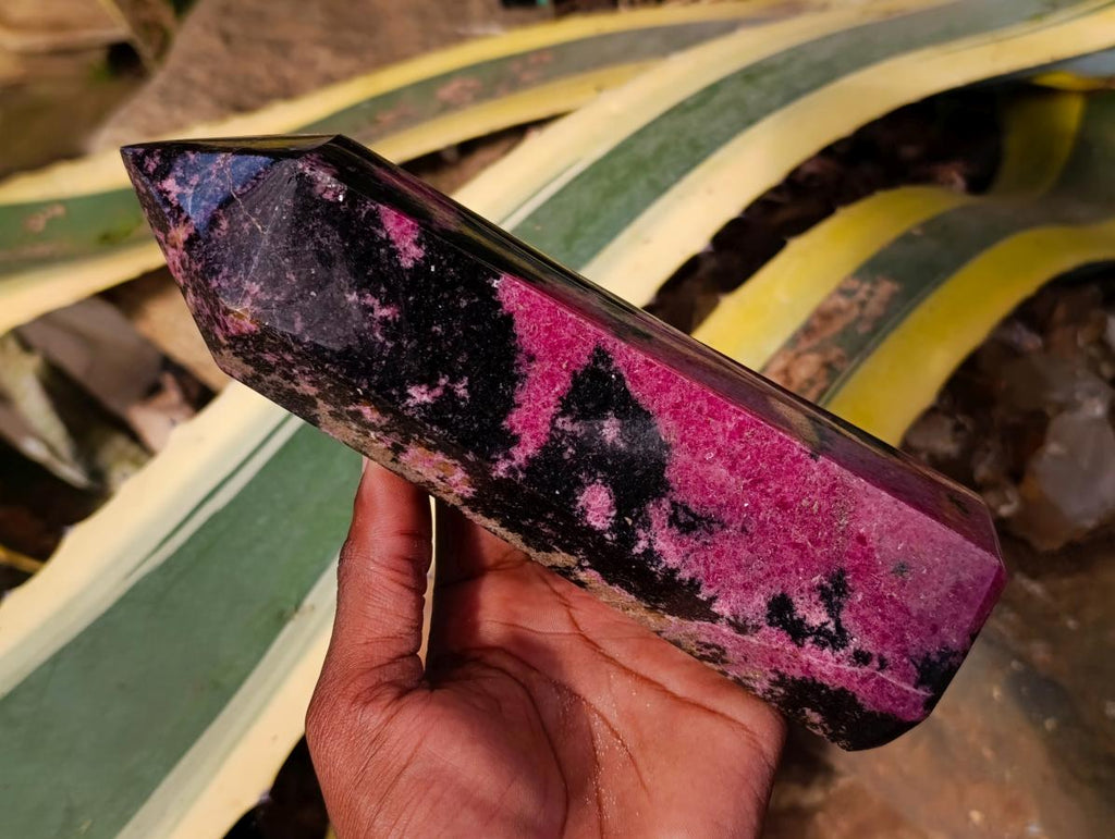 Polished Rhodonite Tower x 1 From Ambindavato, Madagascar