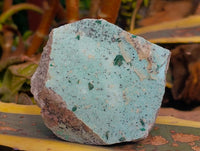 Natural Drusy Chrysocolla With Malachite And Heterogenite On Dolomite Specimens x 3 From Lupoto, Congo