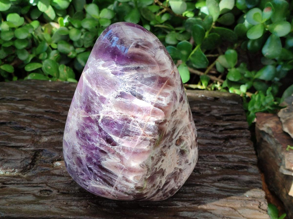 Polished Purple Chevron Amethyst Standing Free Form x 1 From Madagascar