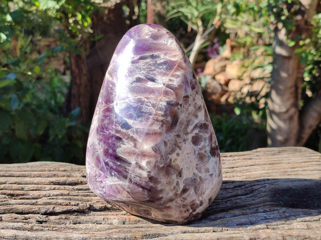 Polished Purple Chevron Amethyst Standing Free Form x 1 From Madagascar