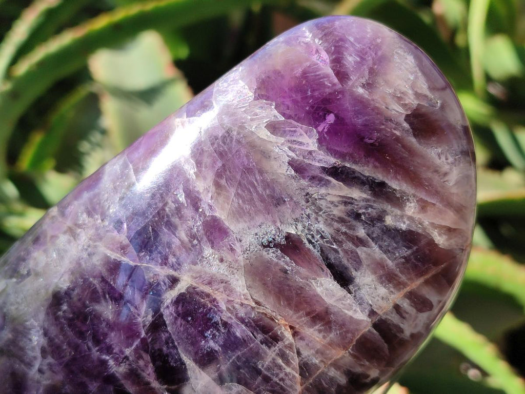 Polished Purple Chevron Amethyst Standing Free Form x 1 From Madagascar