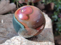 Polished Polychrome Jasper Spheres x 3 From NW Coast, Madagascar