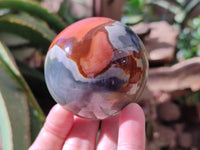 Polished Polychrome Jasper Spheres x 3 From NW Coast, Madagascar