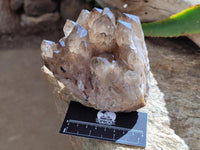 Natural Cascading Smokey Citrine Quartz Clusters x 2 From Luena, Congo
