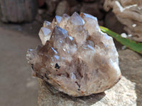Natural Cascading Smokey Citrine Quartz Clusters x 2 From Luena, Congo