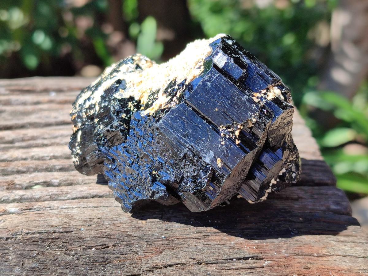 Natural Schorl Black Tourmaline with Associated Minerals x 6 From Erongo, Namibia