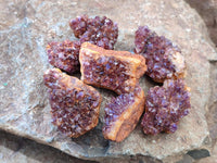 Natural Amethystos Amethyst Clusters x 37 From Kwaggafontein, South Africa