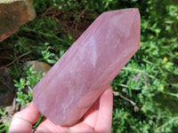 Polished Rose Quartz Crystals x 2 From Madagascar