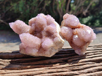 Natural Sunburst Ametrine Spirit Clusters x 3 From Boekenhouthoek, South Africa