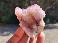 Natural Sunburst Ametrine Spirit Clusters x 3 From Boekenhouthoek, South Africa