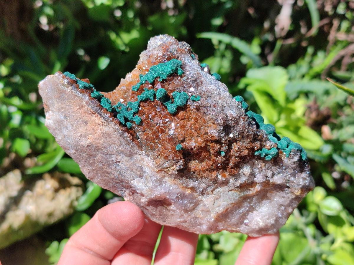 Natural Crystalline Ball Malachite and Quartz on Dolomite Specimens x 2 From Mindingi Mine, Kambove, Congo