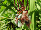 Hand Made Malachite Copper Wire Wrapped Stone Pendants -Sold Per Item- From Messina