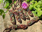 Hand Made Dragonblood Stone Copper Wire Wrapped Stone Pendants -Sold Per Item- From Tshipise ,Limpopo South Africa