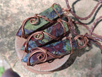 Hand Made Dragonblood Stone Copper Wire Wrapped Stone Pendants -Sold Per Item- From Tshipise ,Limpopo South Africa