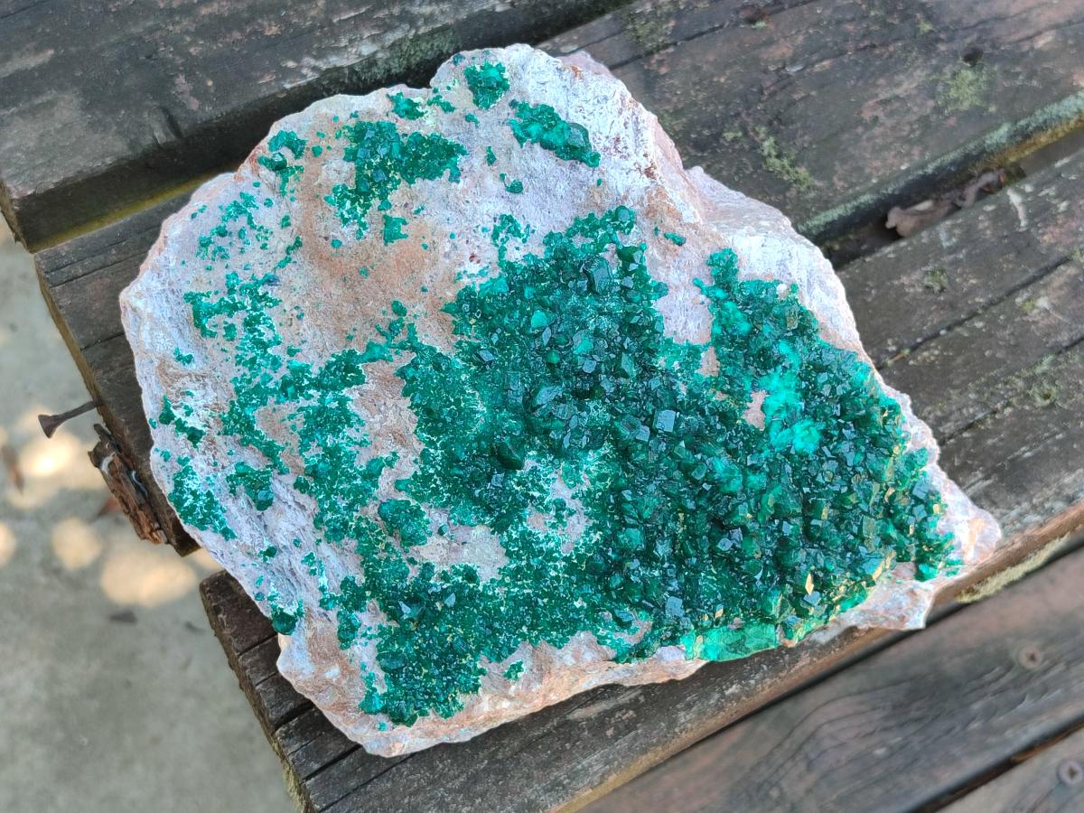Natural XL Dioptase On Dolomite Specimen x 1 From Likasi, Congo